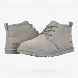 UGG Neumel Chukka Genuine Suede Shearling Lined Light Gray Boots Women’s Size 8